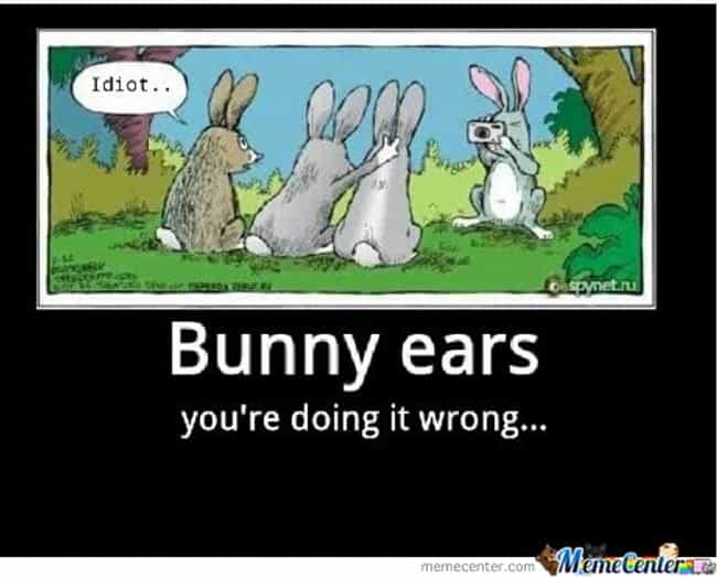 Bunnies Making Bunny Ears