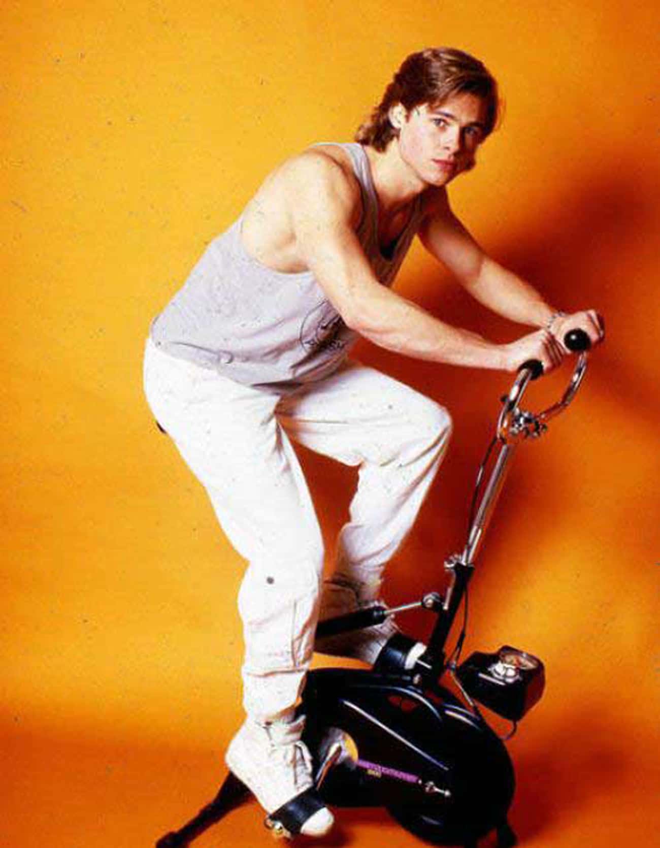 A Rare Photo of Young Brad Pitt Leading a SoulCycle Class