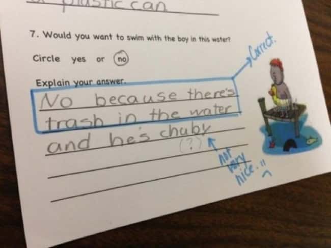 Daaaamn Girl is listed (or ranked) 40 on the list 53 Hilarious Test Answers From Kids