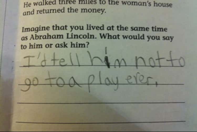 funny exam answers by kids
