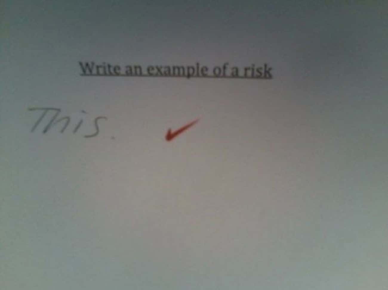 Write An Example of a Risk