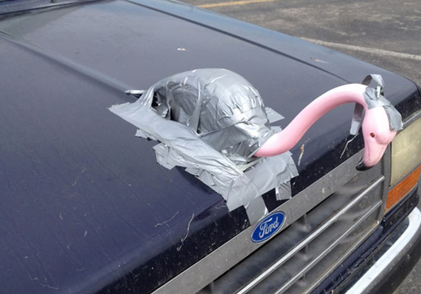 A Flamingo Hood Ornament is listed (or ranked) 41 on the list 67 Insane Car Modification FAILs