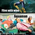 Aquaman's Preferred Method Of Flight on Random Aquaman Jokes