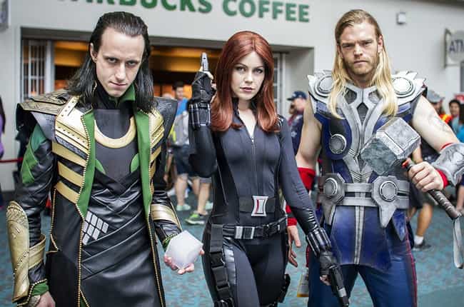 Loki, Black Widow, and Thor