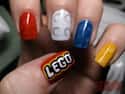 Lego Bricks on Random Awesomely Geeky Manicures