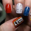 Lego Bricks on Random Awesomely Geeky Manicures