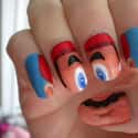 Mario Face on Random Awesomely Geeky Manicures