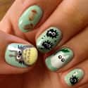 Totoro on Random Awesomely Geeky Manicures