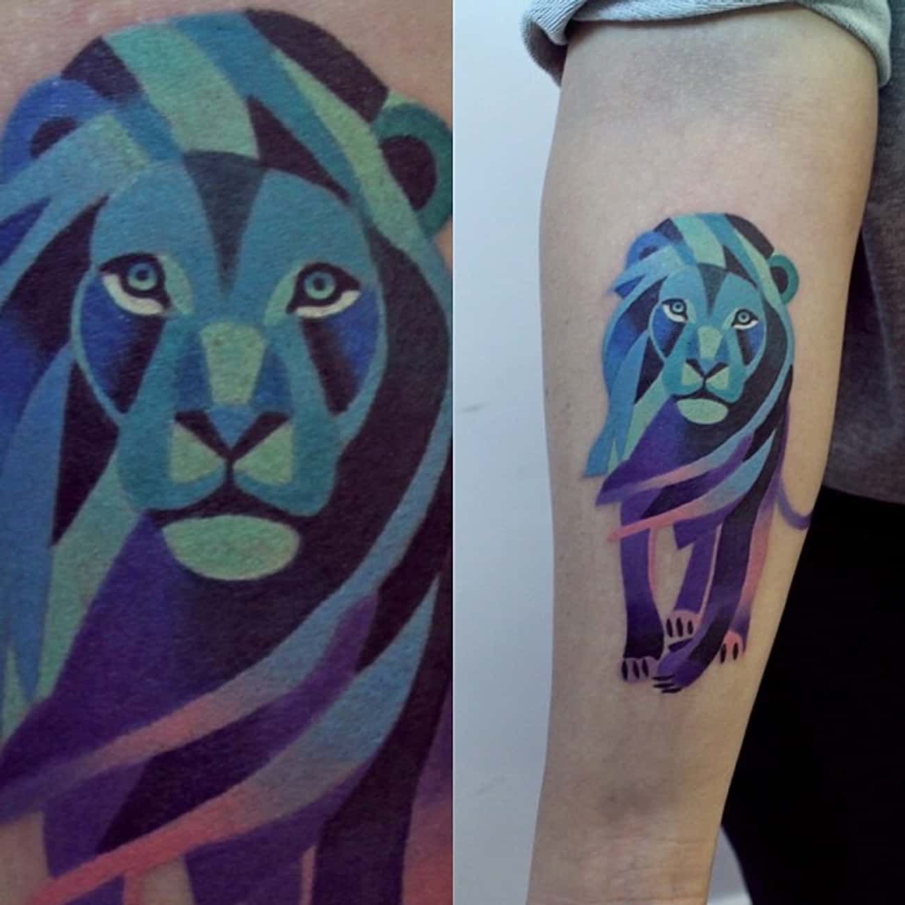Purple and Pink Lion