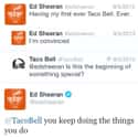 Ed's Playing Hard to Get on Random Best Taco Bell Tweets