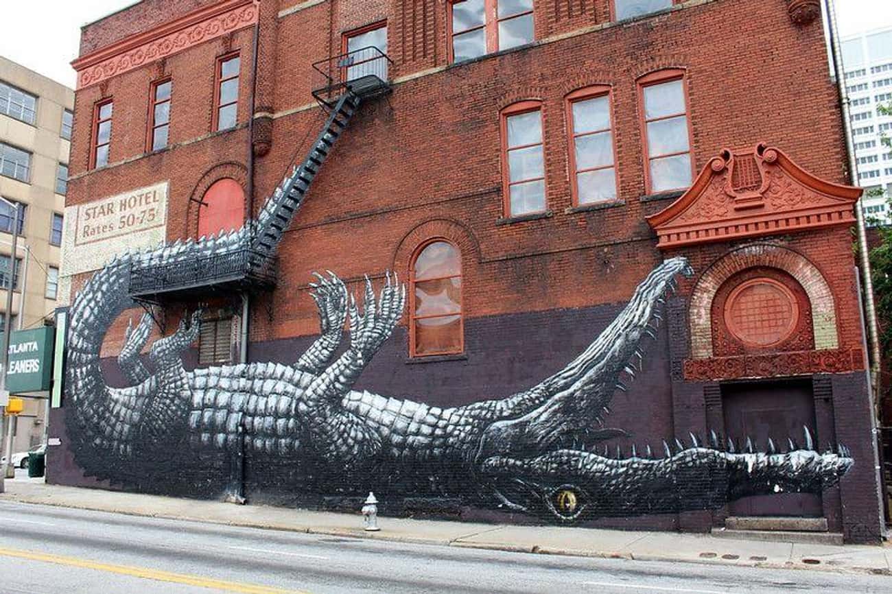 This Lazy Crocodile By ROA