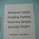 Advanced Creepery: Underwear Burglary Studies on Random Hilariously Passive-Aggressive College Dorm Room Signs