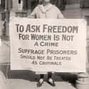 A Woman Suffrage activist protesting after the Night of Terror. on Random Powerful Photos of Women Who Changed History