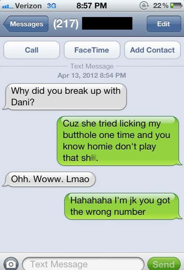 New number message funny