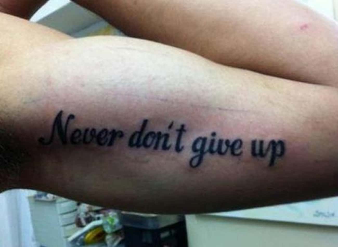 Тату don't give up