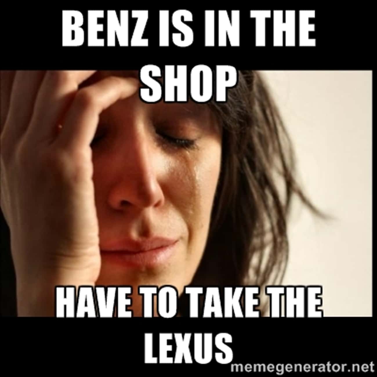 Benz in shop