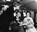 A Flight Attendant Serving Snacks, 1950s on Random Incredible Vintage Photos