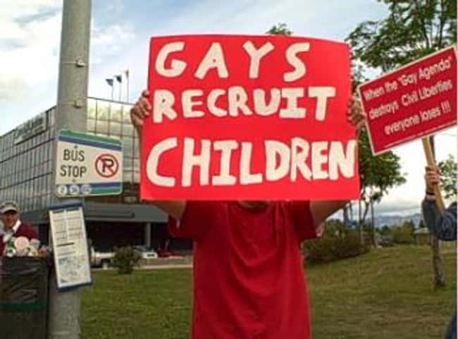 Gay Recruitment is listed (or ranked) 12 on the list 16 Moral Panics That Are Keeping Your Parents Up At Night