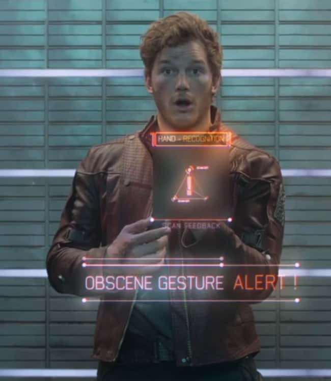 Star-Lord's Flipping The Bird Gesture