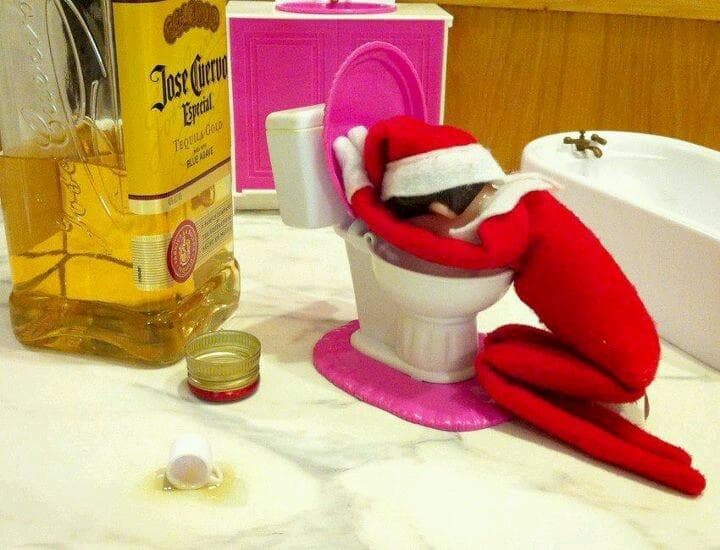 Image of Random Funny Photos of Elf on the Shelf Gone Bad