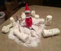 What Happened To The Snowmen? on Random Funny Photos of Elf on the Shelf Gone Bad