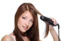 Mistake: Fried Your Hair with a Straightening Iron on Random Common Mistakes in Beauty Routine