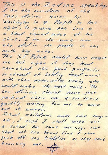 Random Highly Disturbing Letters From Serial Killers