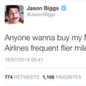 Jason Biggs's 'Frequent Flier' Tweet on Random Celebrity Social Media Posts That Totally Backfired