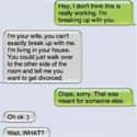 The Accidental Adultery Reveal on Random Breakup Texts That Are So Awful They're Amazing