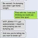 The Awkward Autocorrection on Random Breakup Texts That Are So Awful They're Amazing
