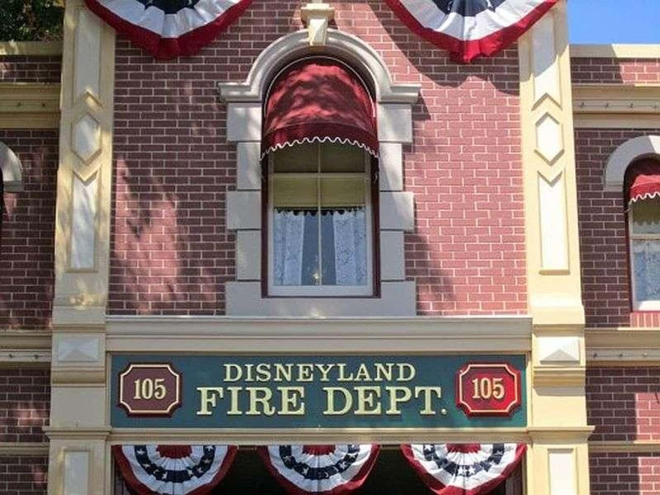 The Window Above The Fire Station On Disnleyland&#39;s Main Street Looks Out From Walt Disney&#39;s Private Apartment