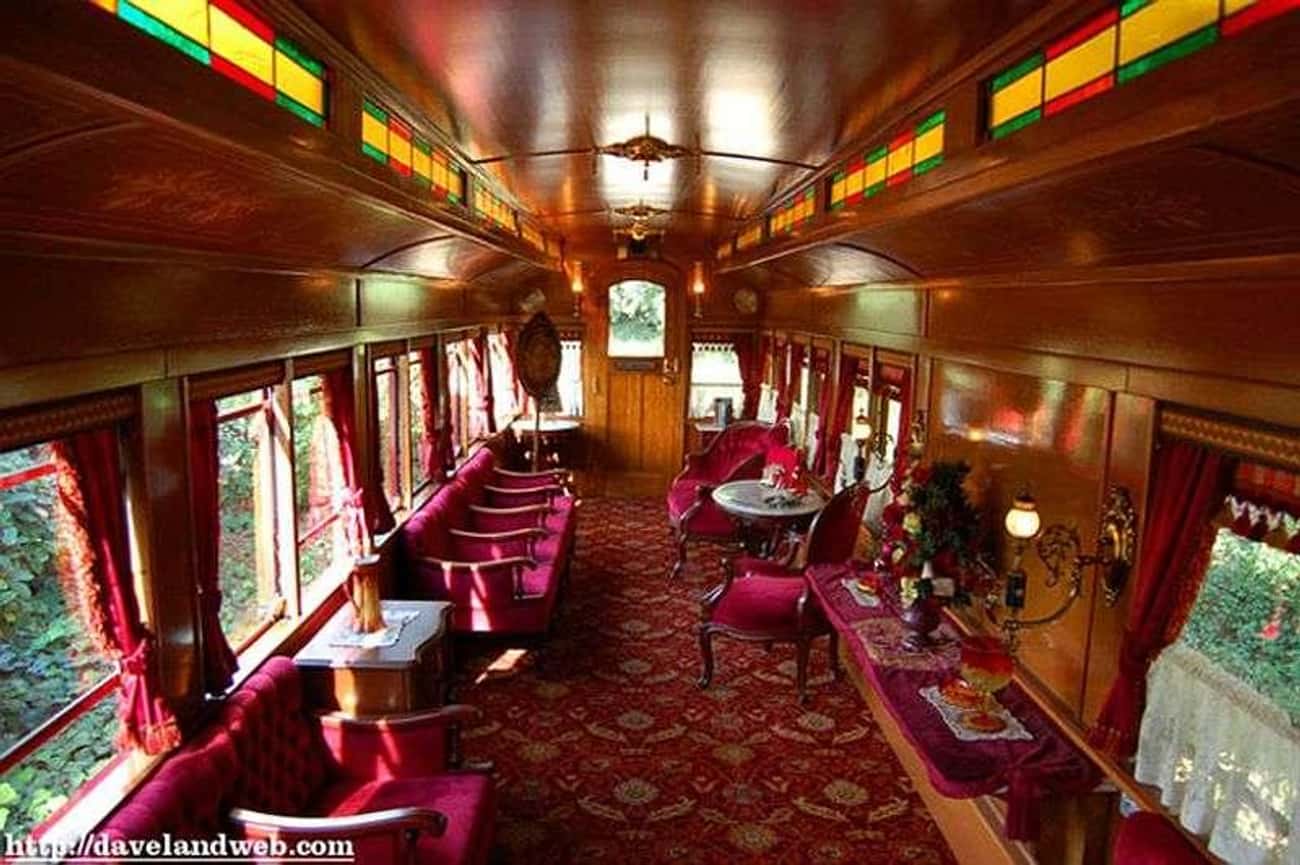 There&#39;s A Special Car Named The &#39;Lilly Belle&#39; At The End Of Disneyland&#39;s C. K. Holiday Train