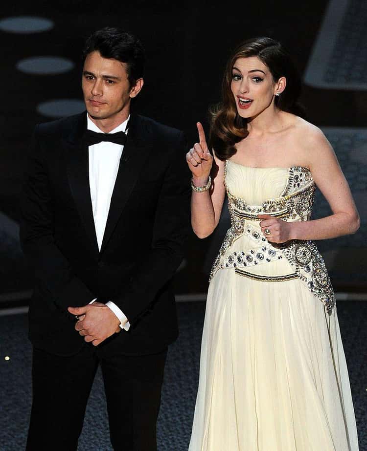 Anne Hathaway and James ... is listed (or ranked) 4 on the list Co-Stars Who Totally Hated Each Other