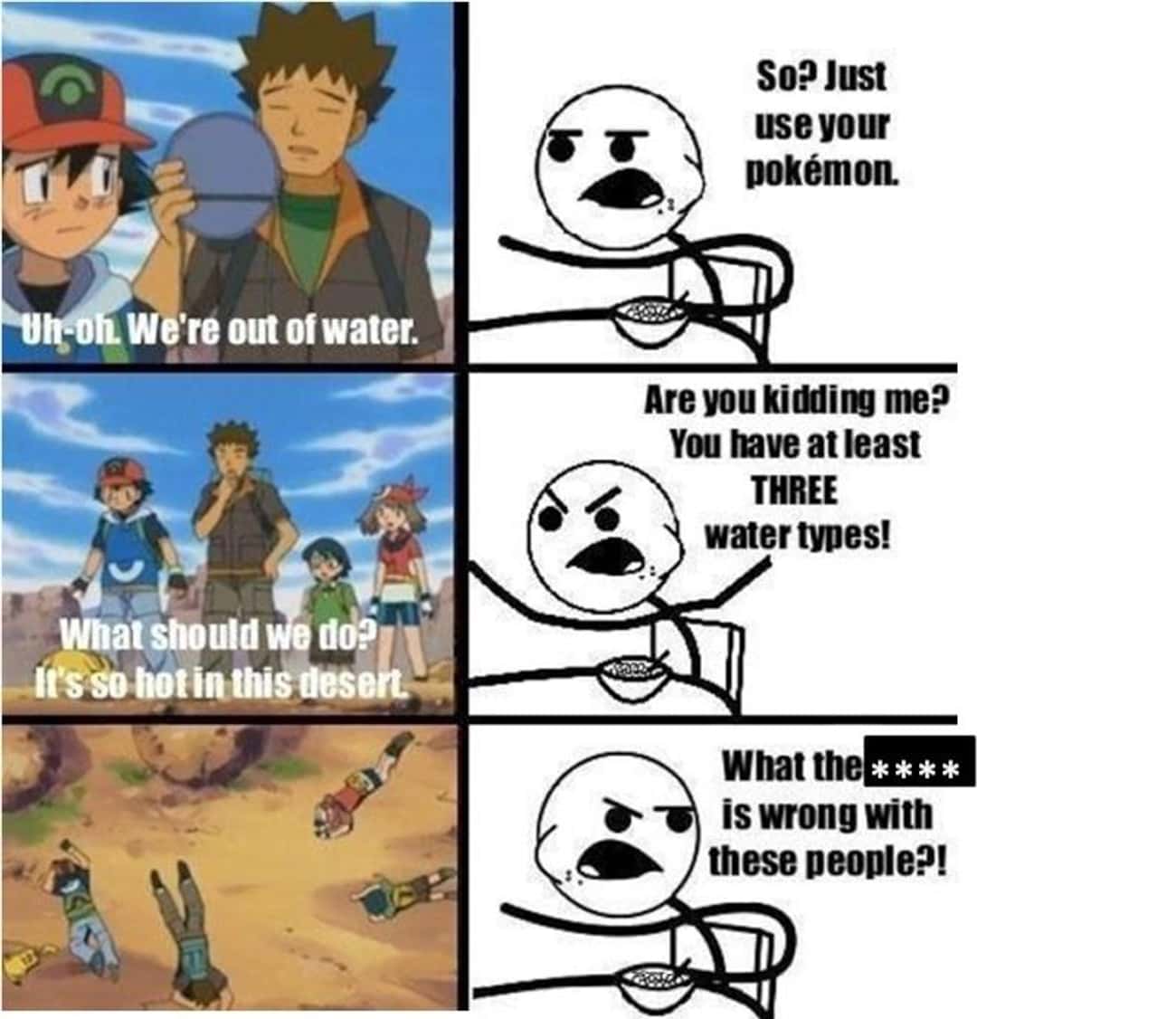 Pokemon meme about the logic of water types