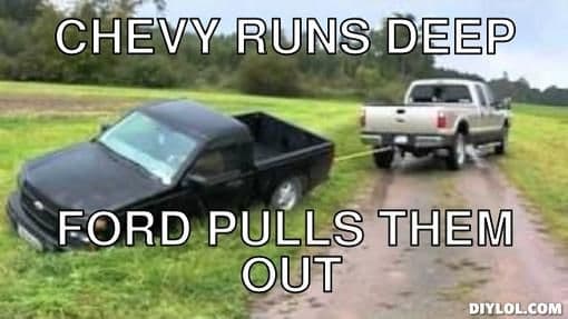 More Ford>Chevy Madness on Random Best Chevy Memes