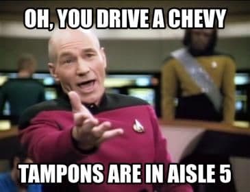 At least Chevy is lady-friendly on Random Best Chevy Memes