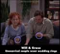 Wedding Ring Mishap On 'Will & Grace' on Random Mistakes in '90s Sitcoms That You Never Noticed Until Now