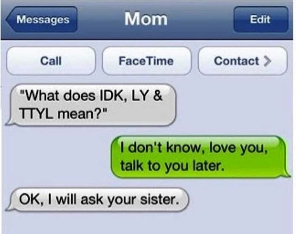This Mom Who Doesn't Realize She Actually Got Her Answer on Random Awkward Texts from Your Mom