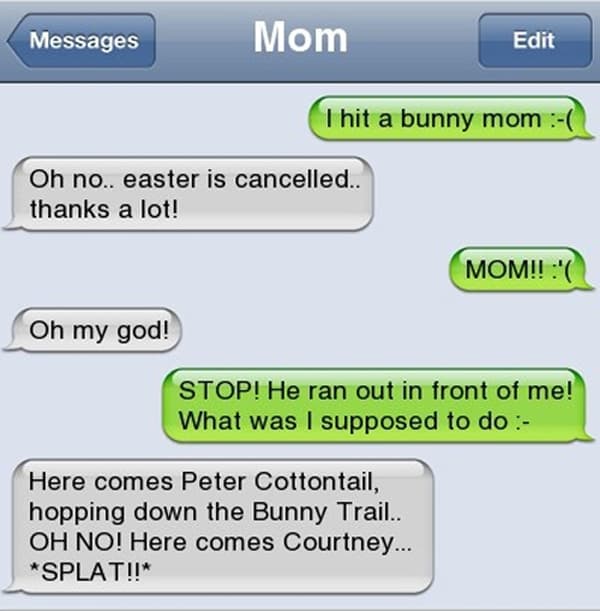This Mom Who Understands That Humor Is Life's Most Important Lesson on Random Awkward Texts from Your Mom
