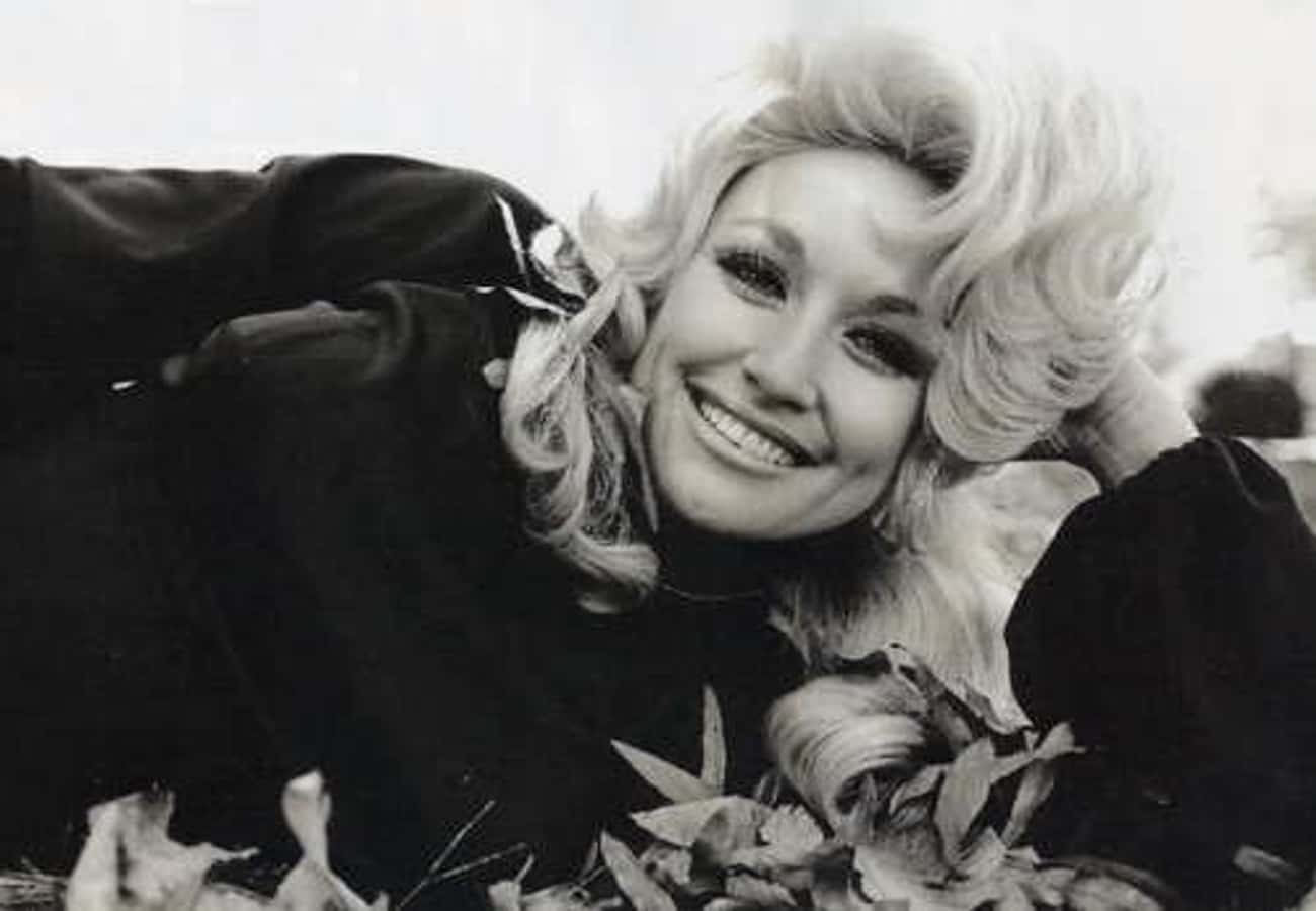 Dolly Parton In Fall Leaves