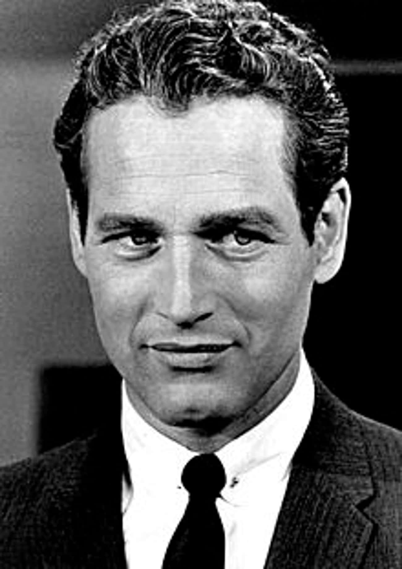 Young Paul Newman in White Buttondown and Black Tie