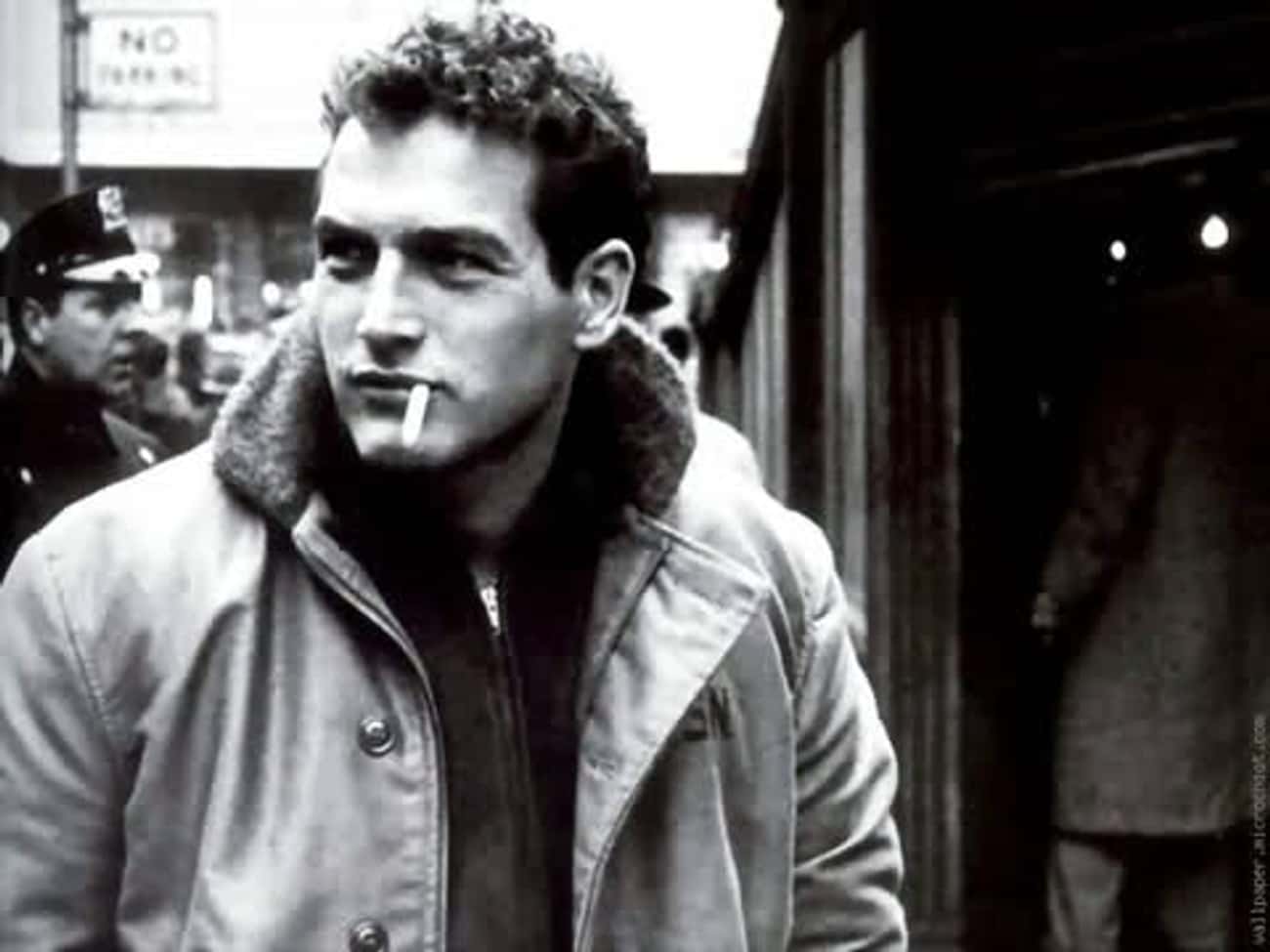 Young Paul Newman Smoking Cigarette