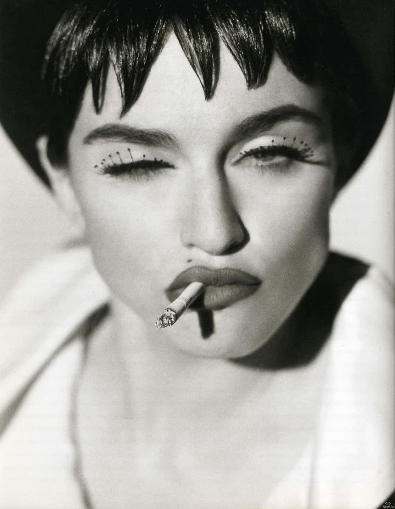 Young Madonna Smoking Cigarette
