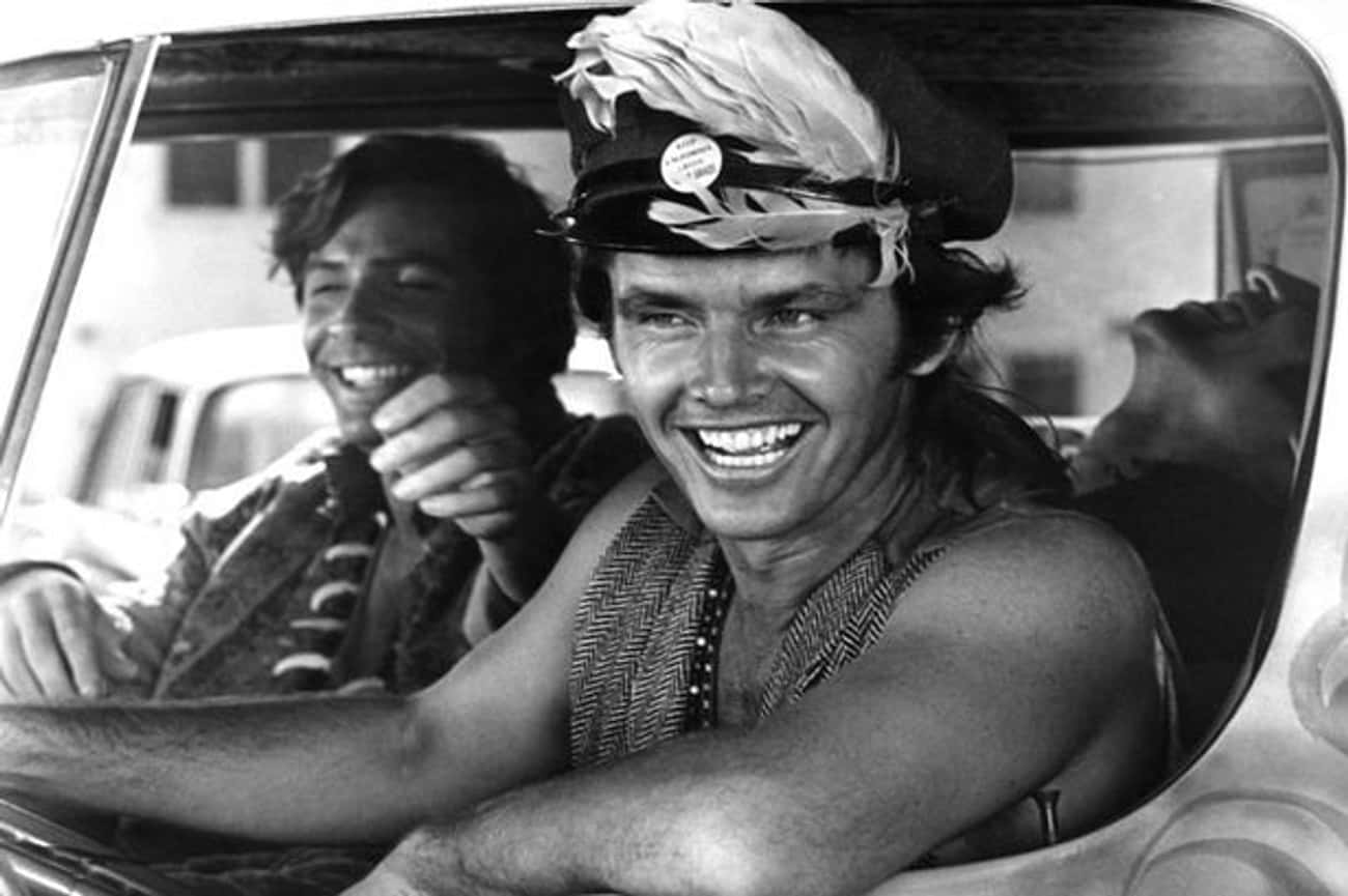 Young Jack Nicholson Riding in Car
