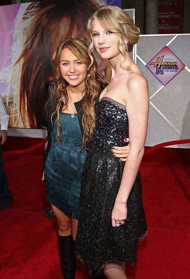 Miley Cyrus Is Tongue-Tied by a Towering Taylor Swift