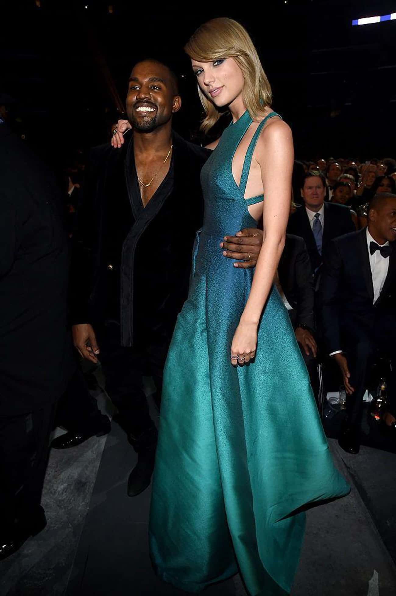 Photos of Taylor Swift height compared to other singers | Kanye West