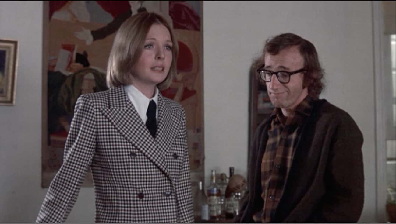 Young Diane Keaton in a Checkered Suit