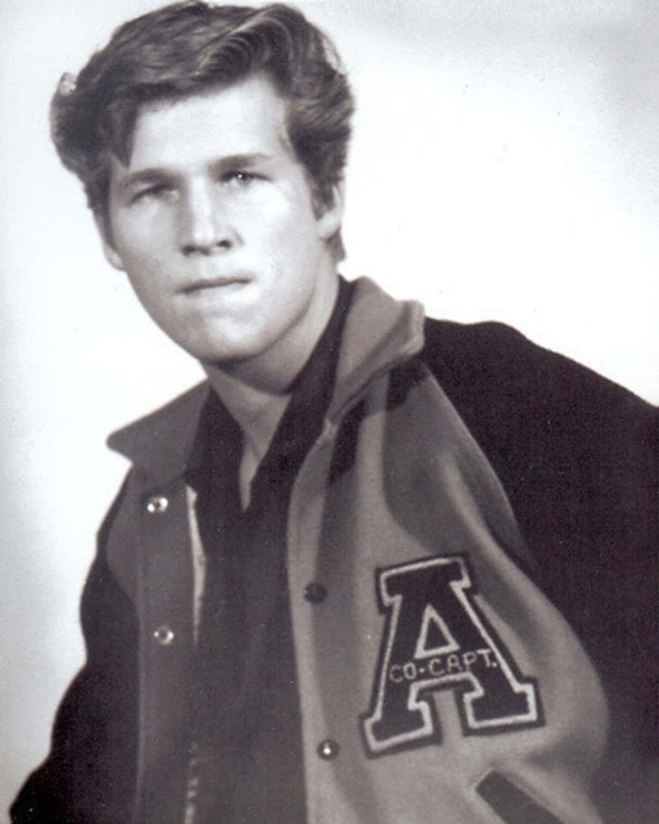 Young Jeff Bridges in a High School Letter Jacket