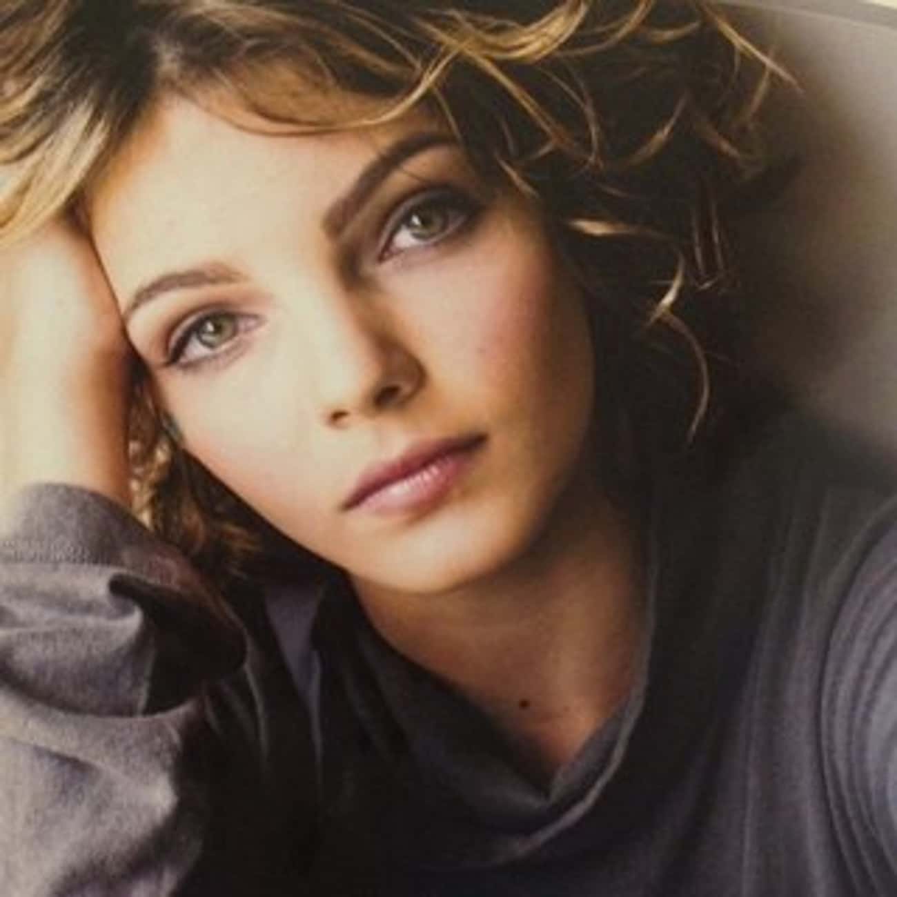Young Michelle Pfeiffer in a Gray Blouse
