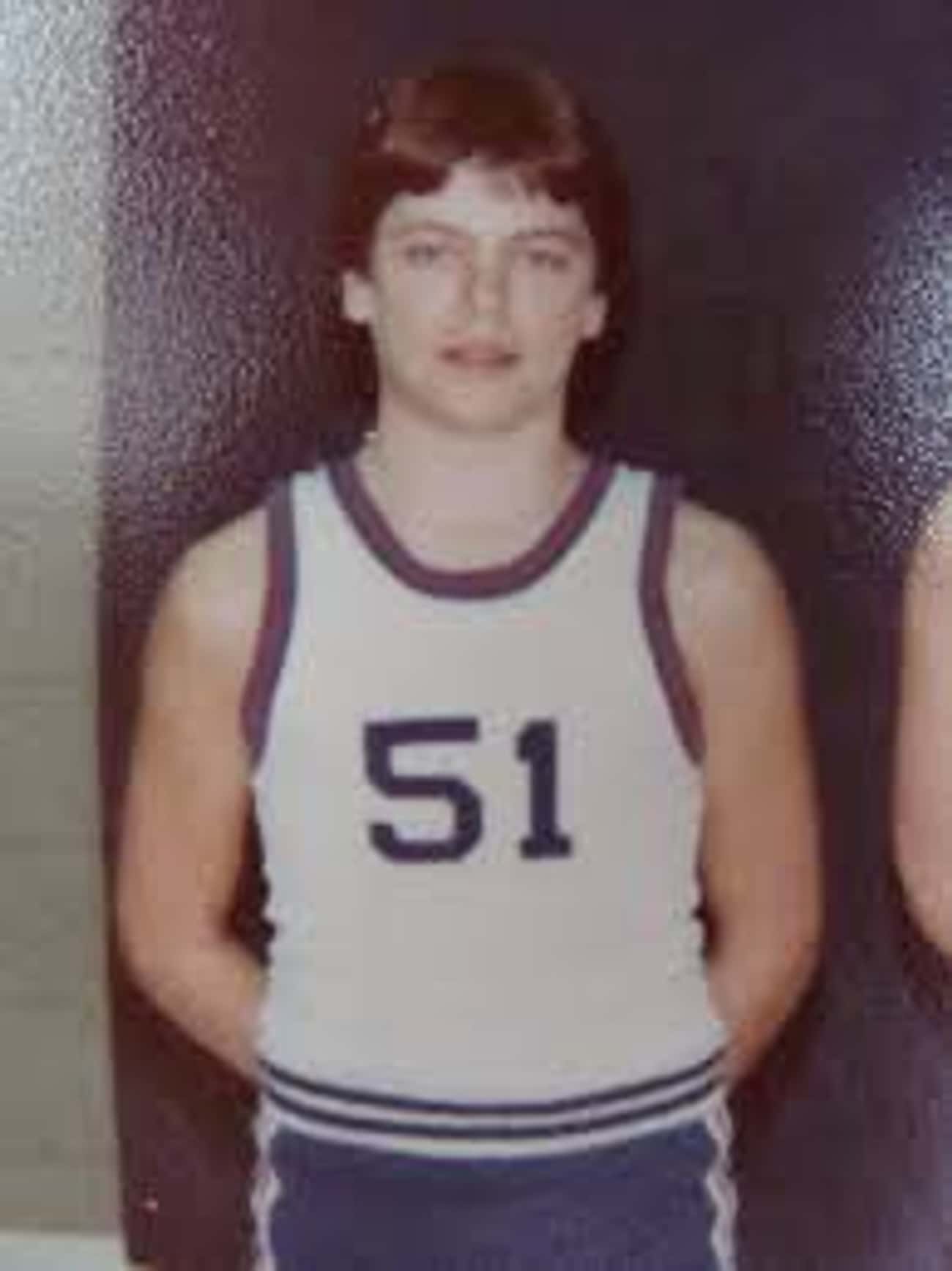 Young Nick Offerman in Basketball Jersey